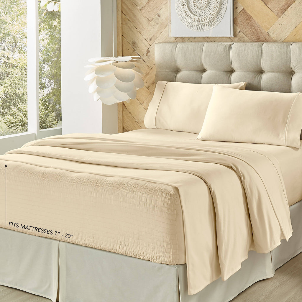 Ivory California King Sheet Set L883