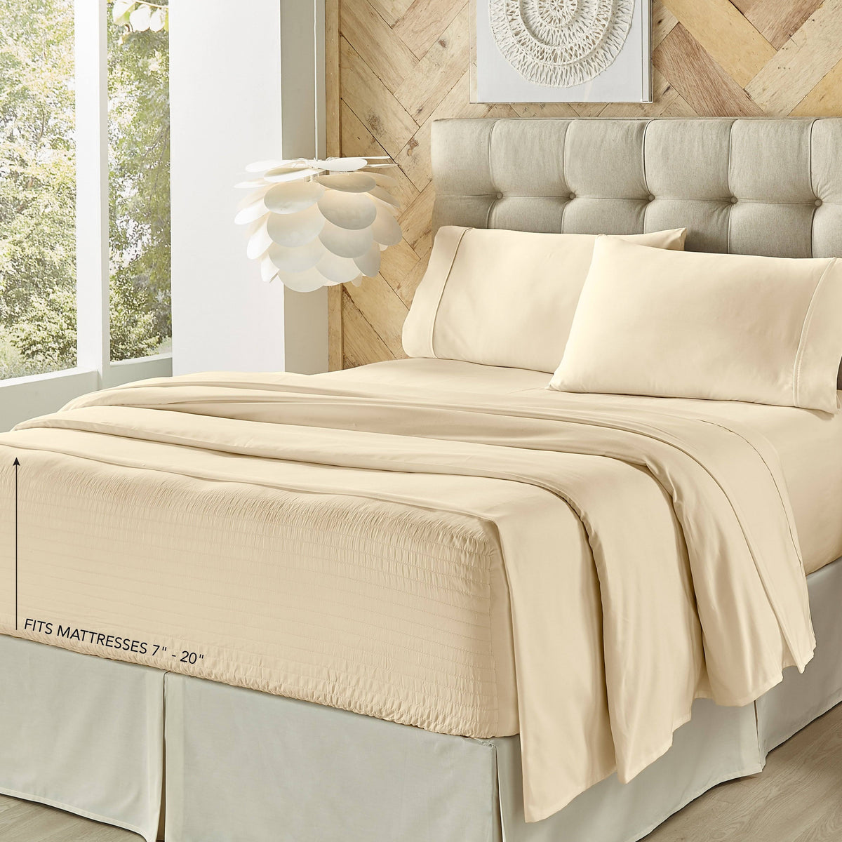 Ivory California King Sheet Set L883