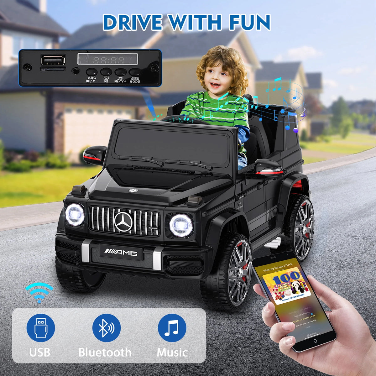 12Volt 1 Seater Powered Ride on Toy with Remote Control D5741