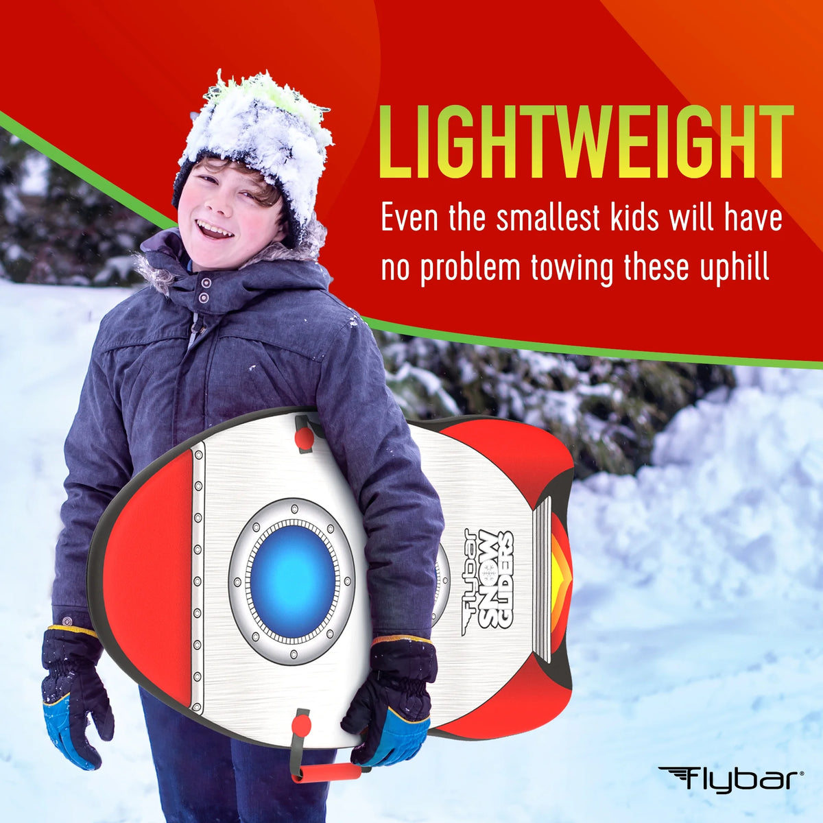 36' Rocket Foam Toboggan Snow Sled for Kids B1554