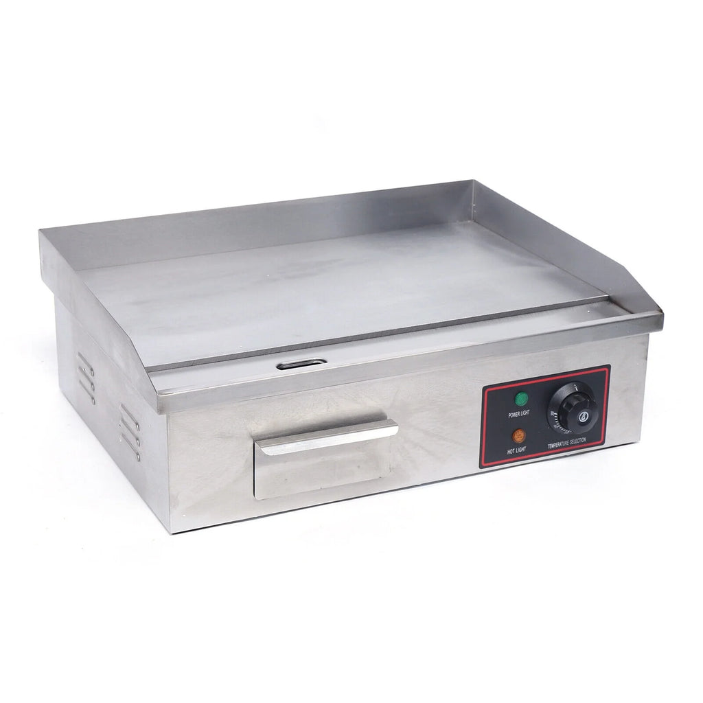 3000W 22'' Commercial Electric Griddle Flat Top Grill Stove Stainless Steel E1262