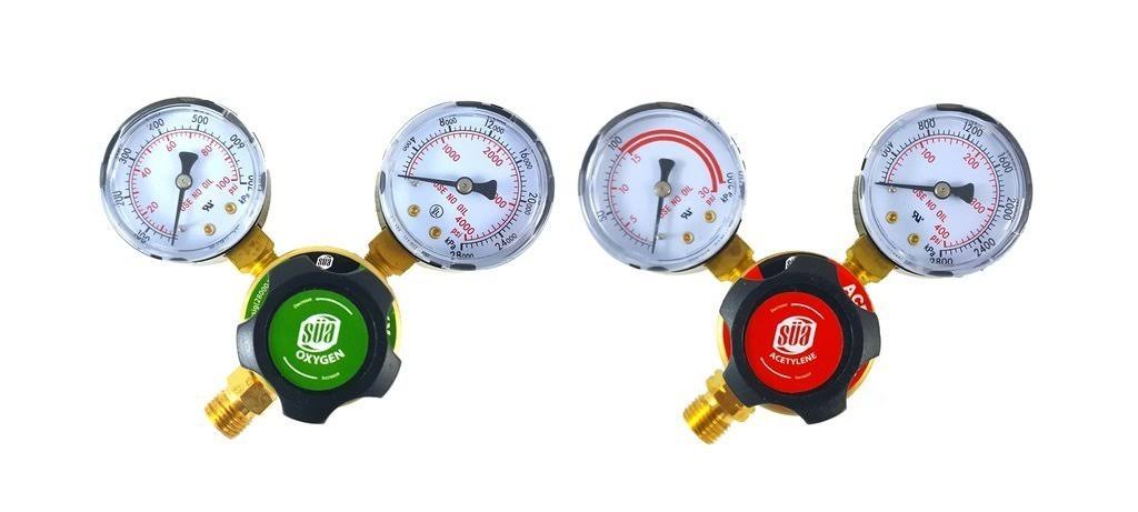 Oxygen and Propane/Propylene Regulators Welding Gas Gauges - Pair A666755