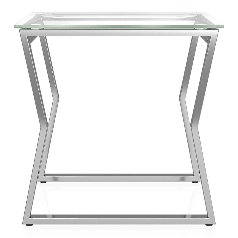 Chrome Glass Top End Table X652