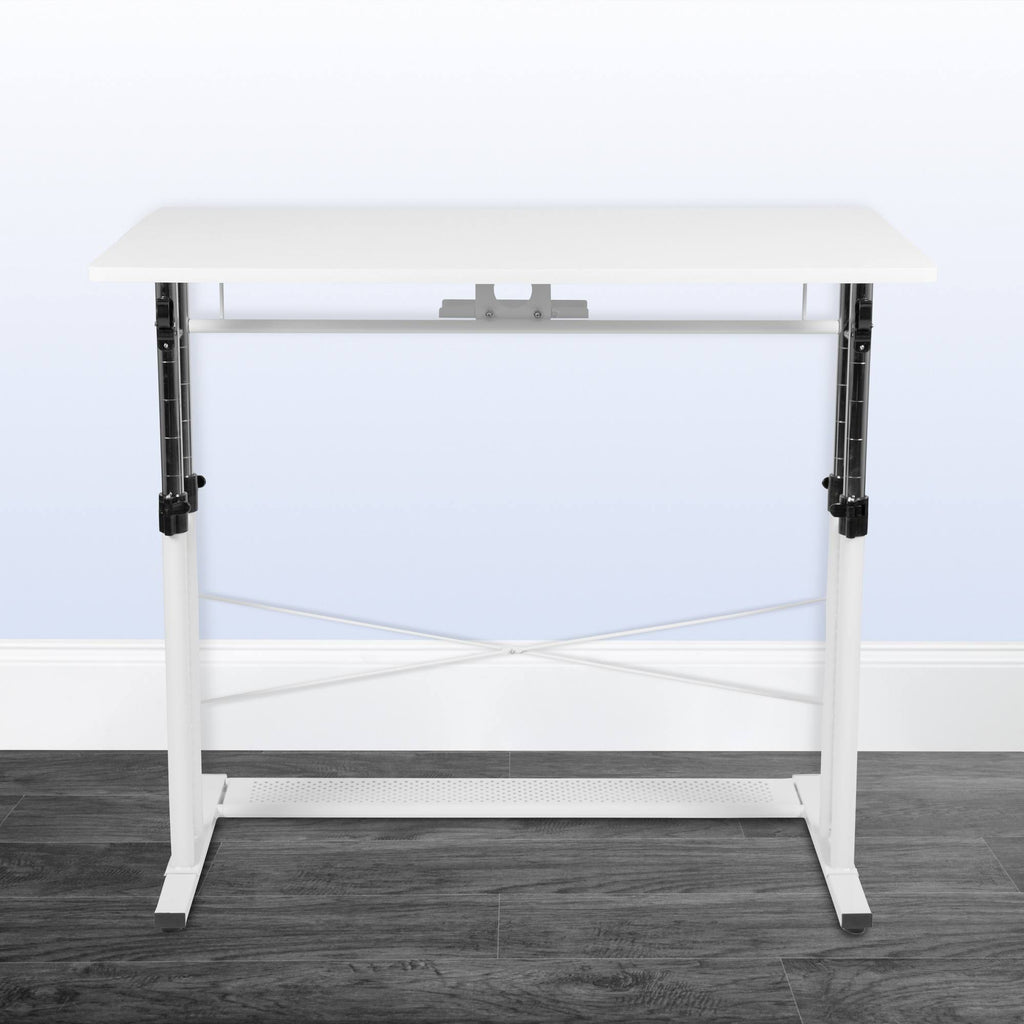 White Height-Adjustable Sit-to-Stand Desk Z970042