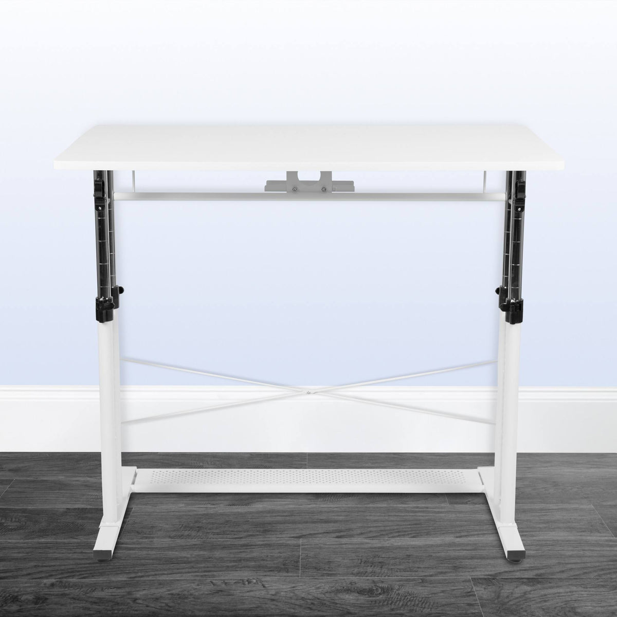 White Height-Adjustable Sit-to-Stand Desk Z970042