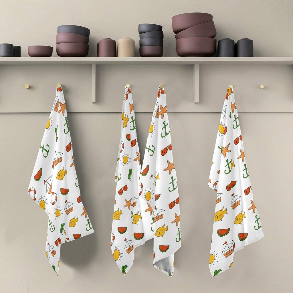 Kitchen Dish & Tea Towel, 28x18in-6 PCS S8371