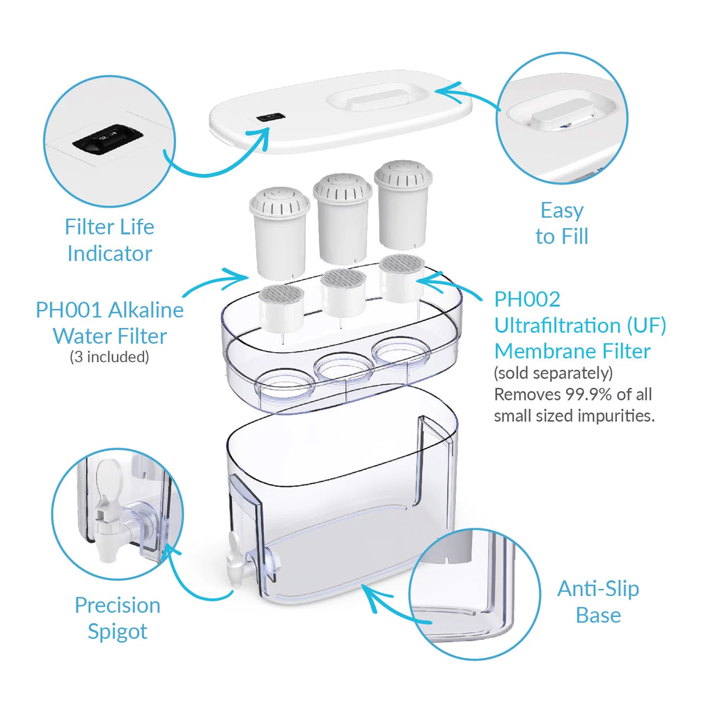 Countertop Water Dispenser with Filter and Spigot, 2.6 Gallon S441