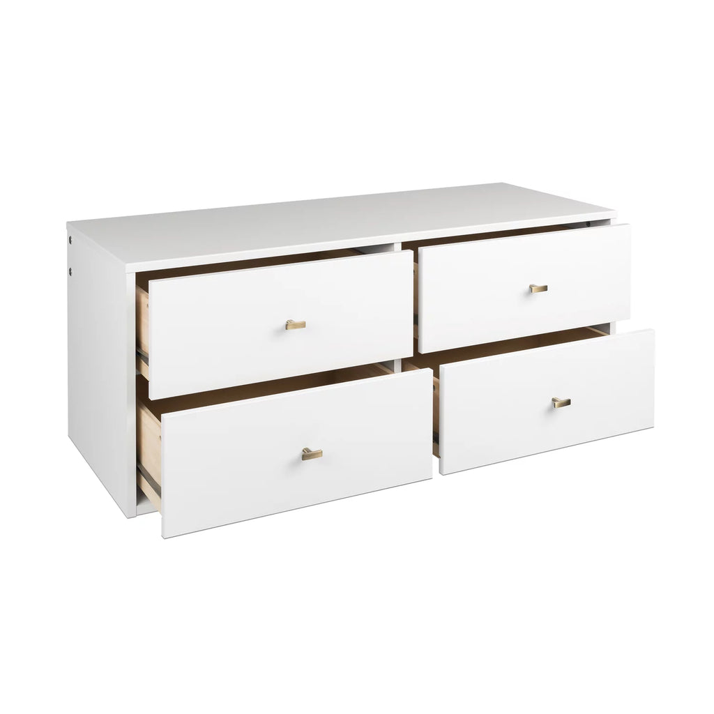 White 4-Drawer Dresser F4075
