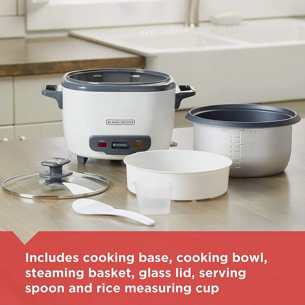 16-Cup Rice Cooker and Food Steamer, White I3052