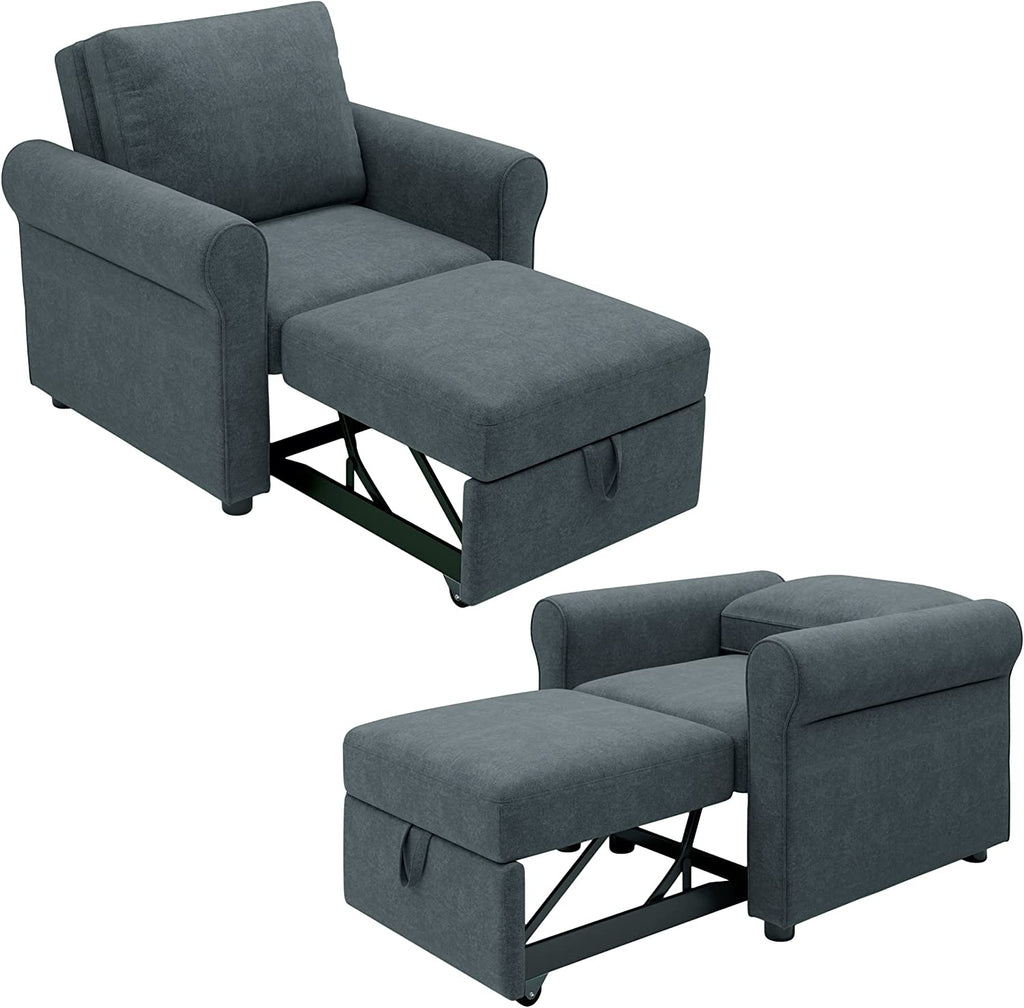 Dark Blue 3-In-1 Single Sofa Bed P146