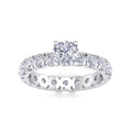 3 Carat Round Shape Moissanite Eternity Ring in 14 Karat White Gold H182130