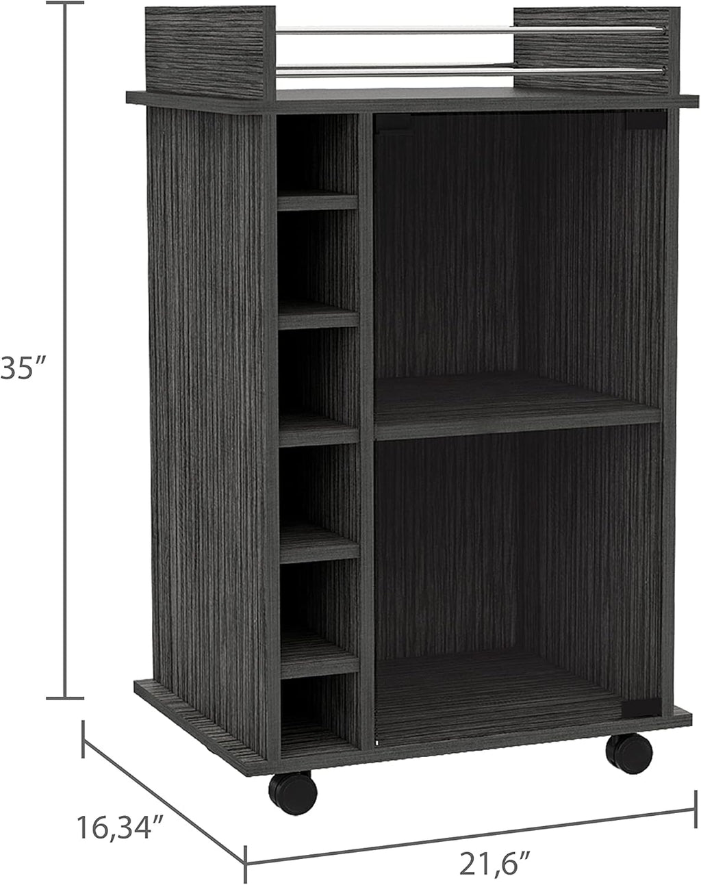 Smoky Oak Bar Cart M657