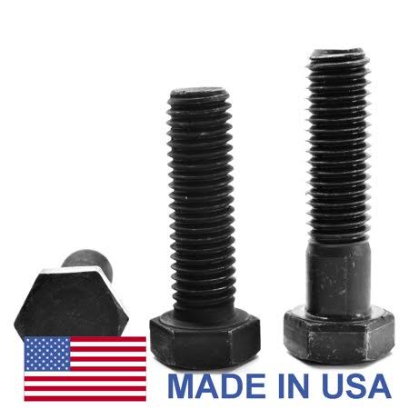 9/16 inch-18 x 6 inch Fine Thread Grade 5 Hex Cap Screw, Black Oxide, Pk 10 A190