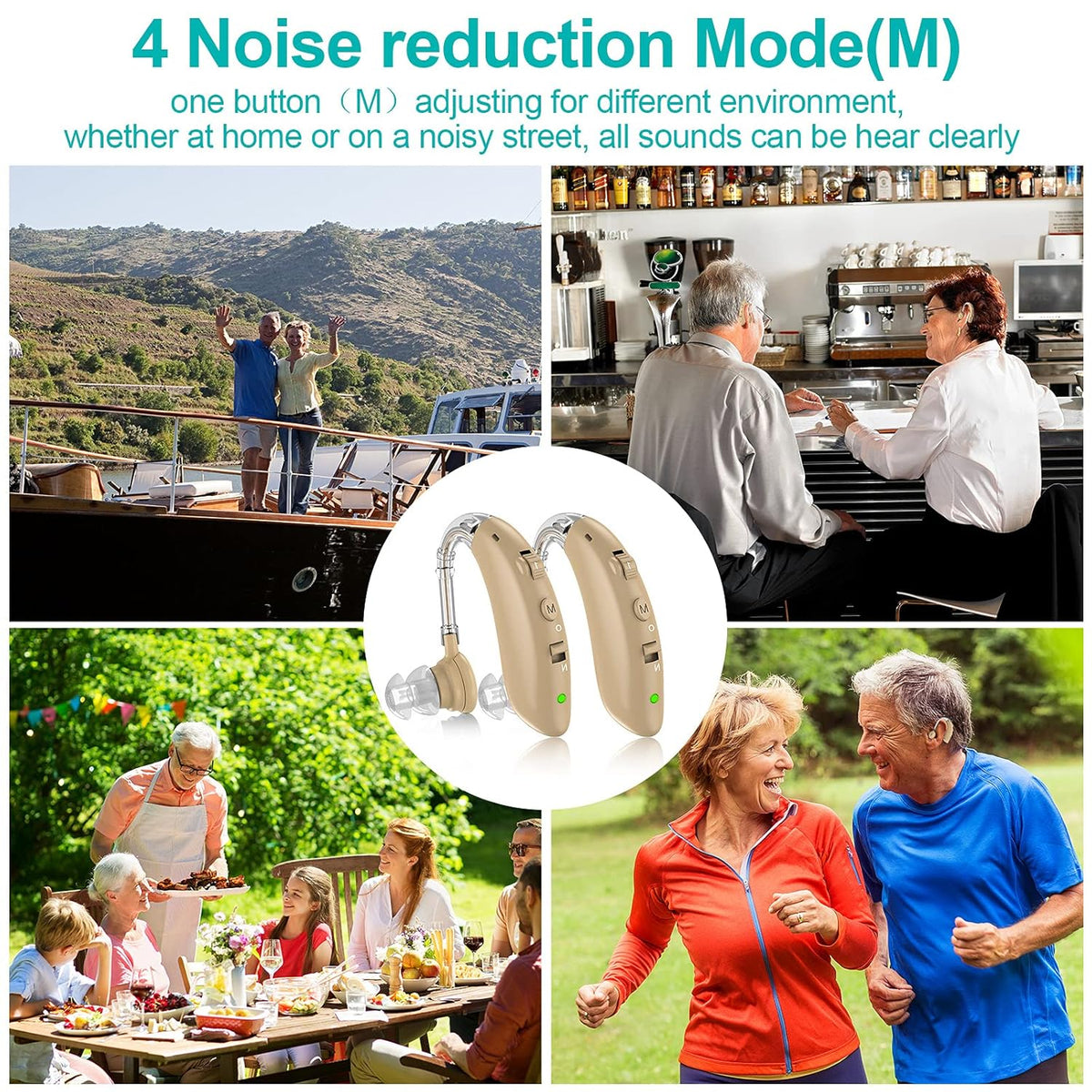 Rechargeable Hearing Aids with Noise Cancelling I7126