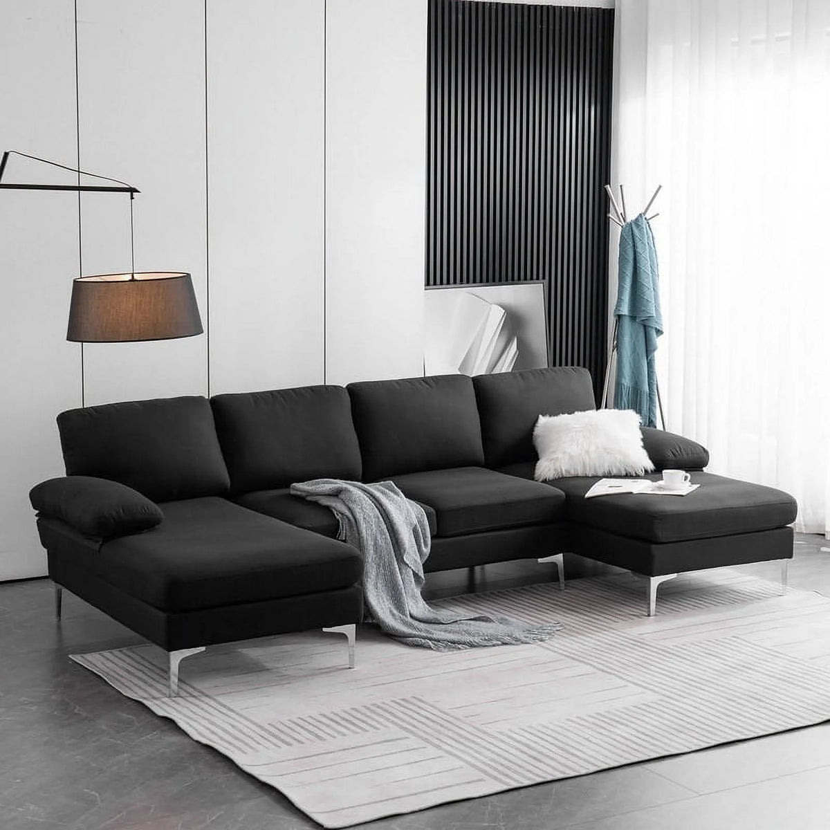 Black 4 Sectional Sofas M573