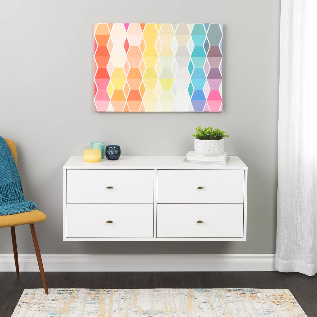 White 4-Drawer Dresser F4075