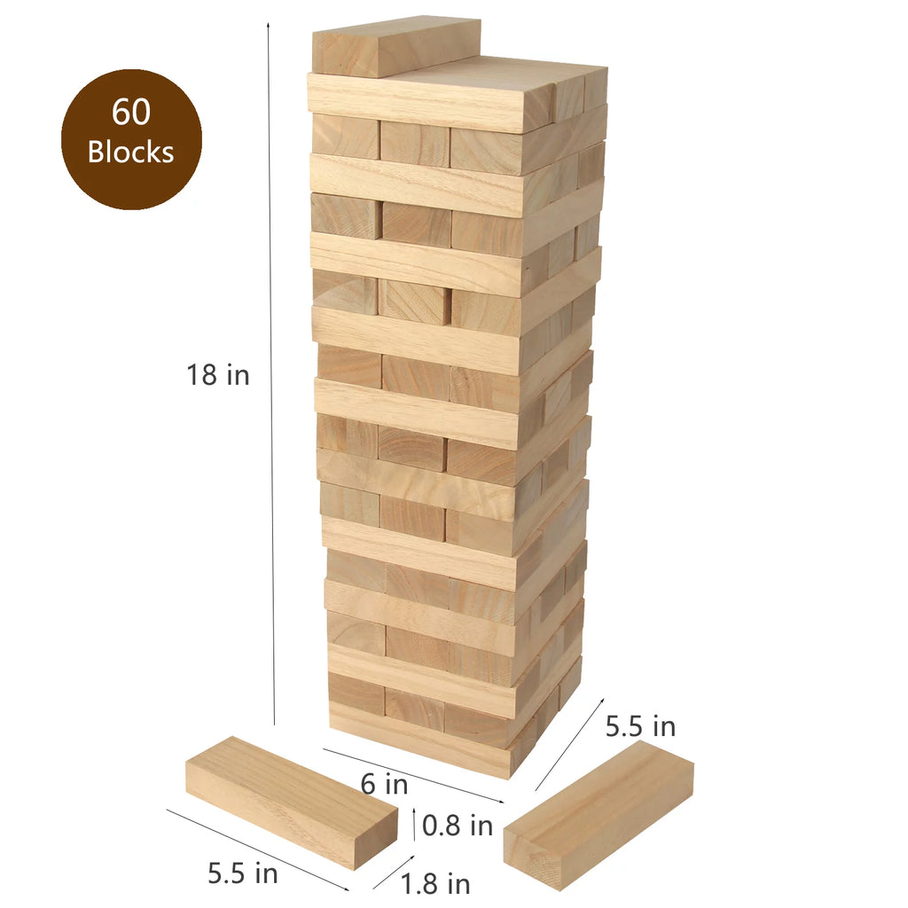 Large Wood Stacking Blocks Tumbling Timber Toy P199754