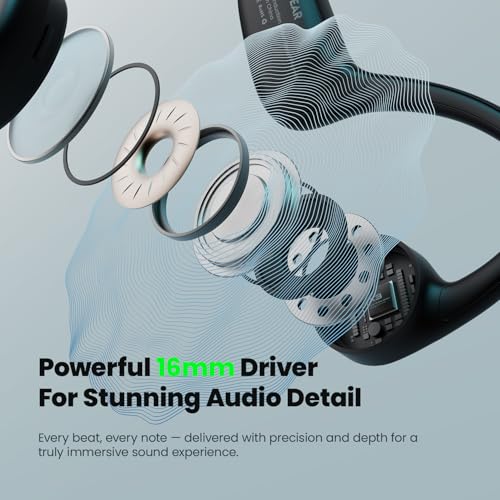 Bone Conduction Headphones Bluetooth Open Ear with Mic IPX5 Waterproof D3082