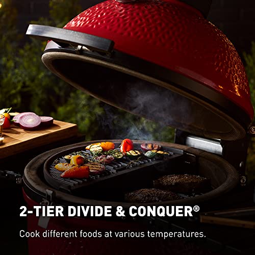 18-inch Ceramic Charcoal Grill and Smoker with Cart E21053