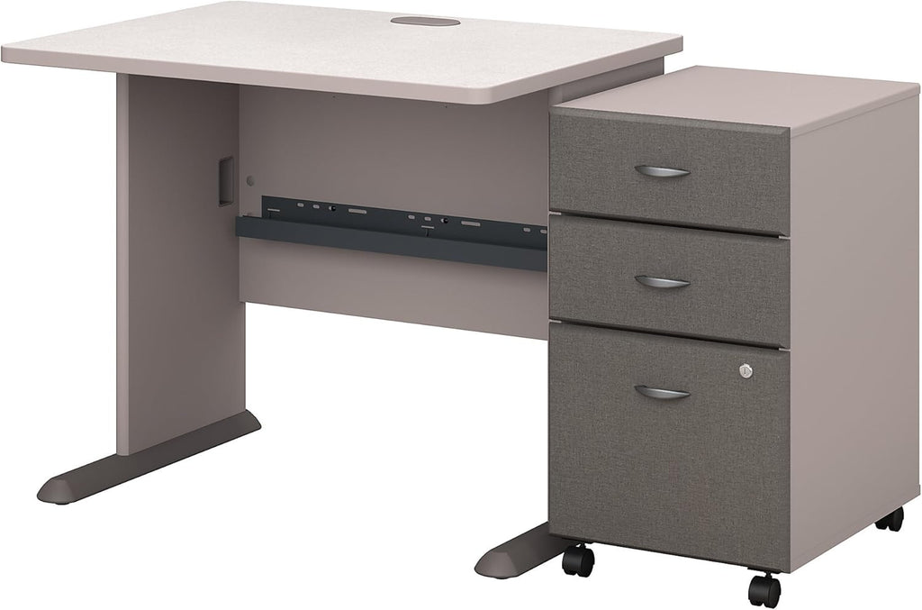 36W Desk with Mobile File Cabinet E55734