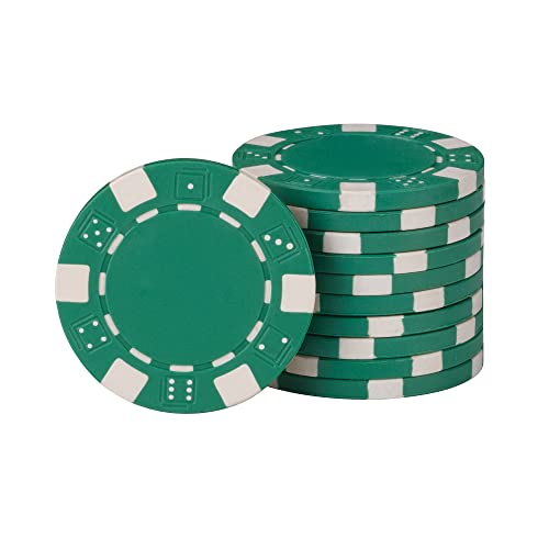 500 Striped Dice Claytec Poker Chip Set with Aluminum Case L271772