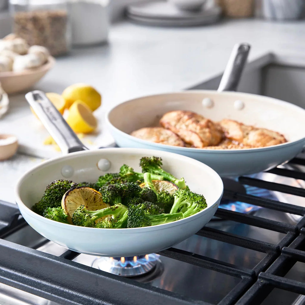 10-Piece Non-Stick Ceramic Cookware Set, Light Blue J243