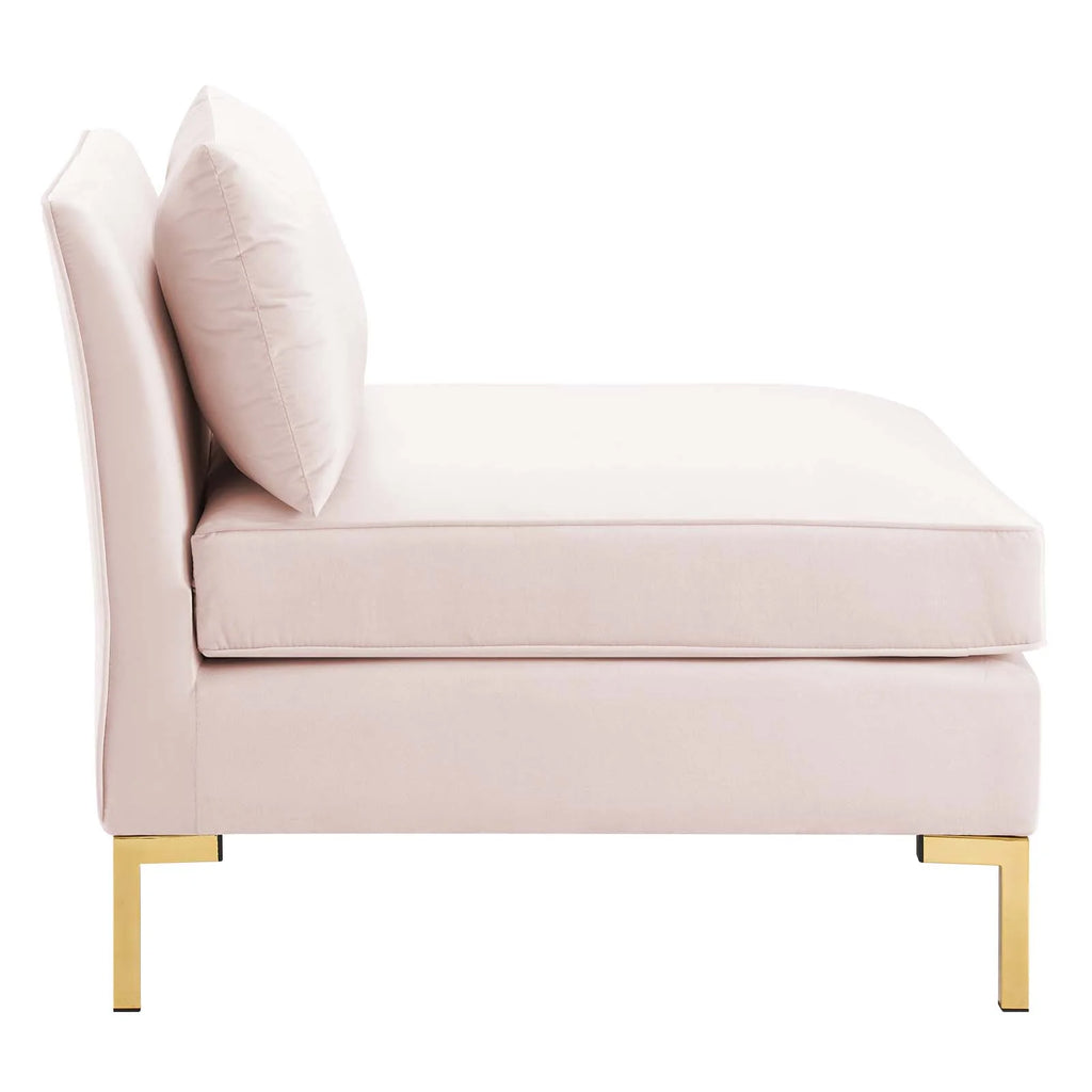Pink Performance Velvet 6-Piece Sectional Sofa S949878