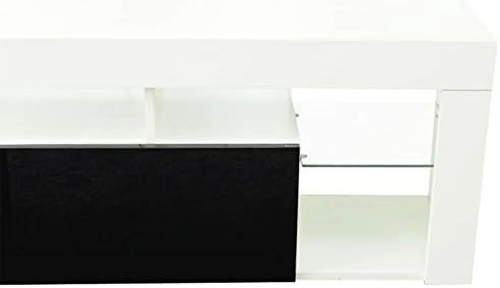 Wall Mounted 16 Color LEDs 63" Wood TV Stand with 2 Drawers P101274