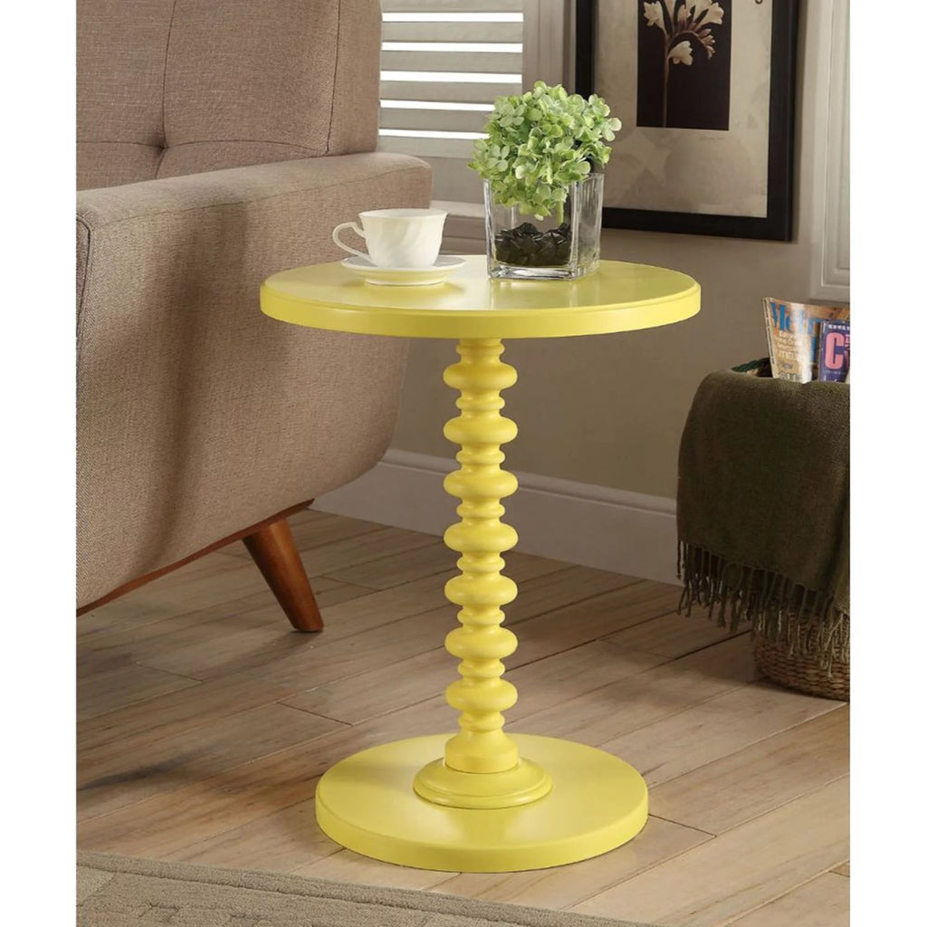 Black Wood Round Side Table D4762