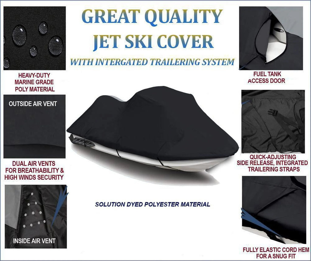 Black 600 Denier Jet Ski PWC Cover X60700