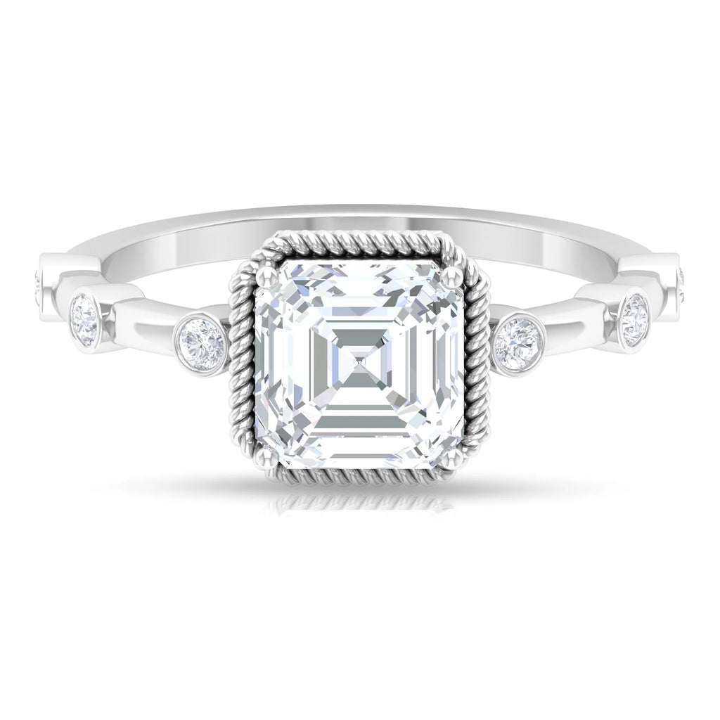 Moissanite Solitaire Engagement Ring - 8 MM - 925 Sterling Silver X83297