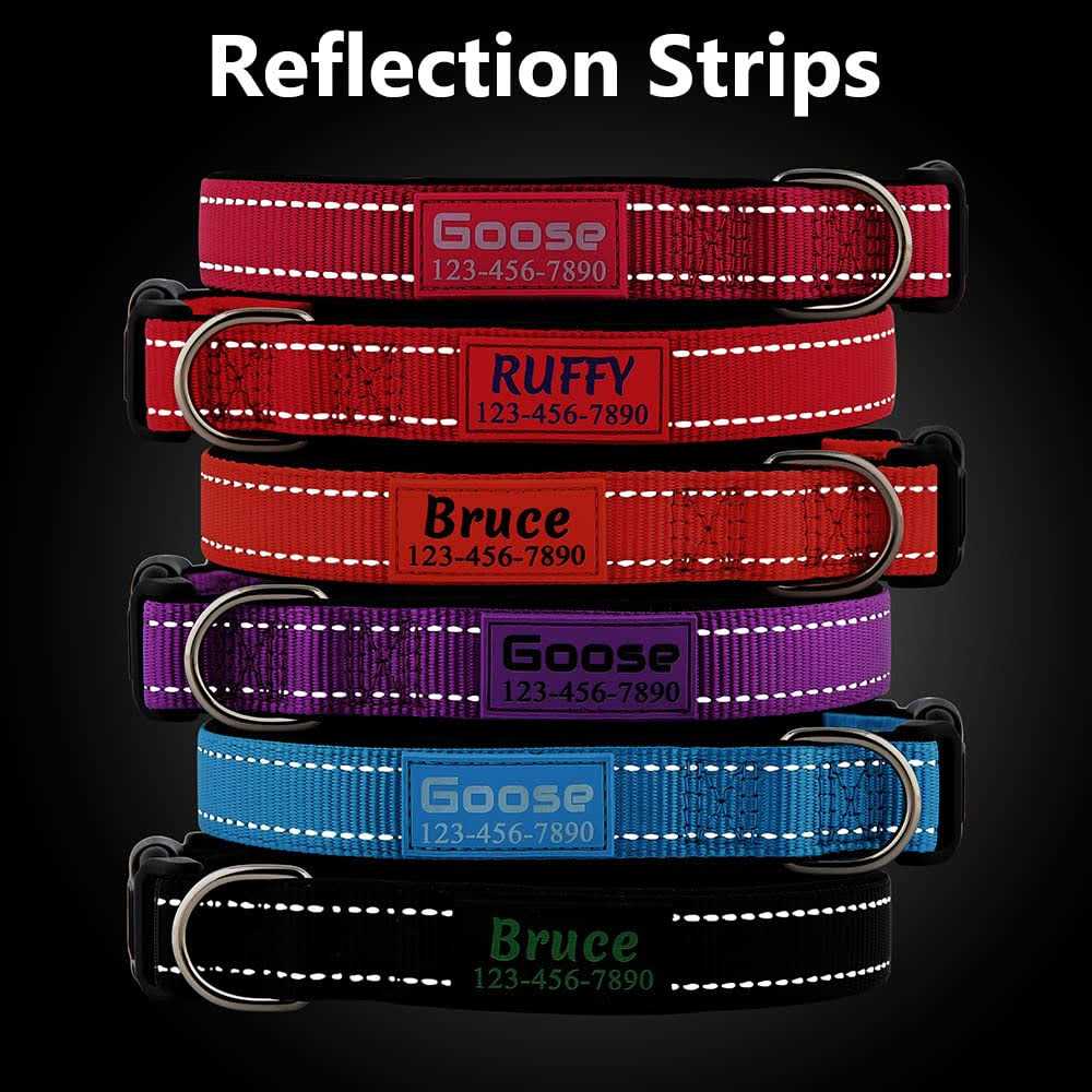 Reflective Nylon Dog Collar P7422