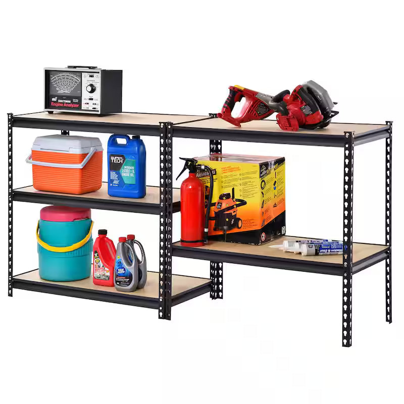 5-Tier Steel Garage Storage Shelving Unit in Black H671
