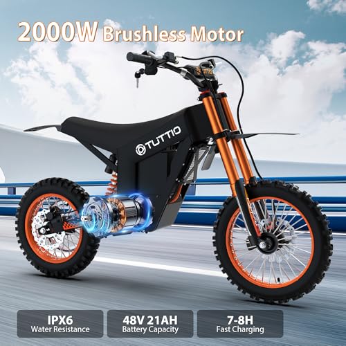 48V 21AH Electric Dirt Bike with 14"/12" Fat Tire U4329