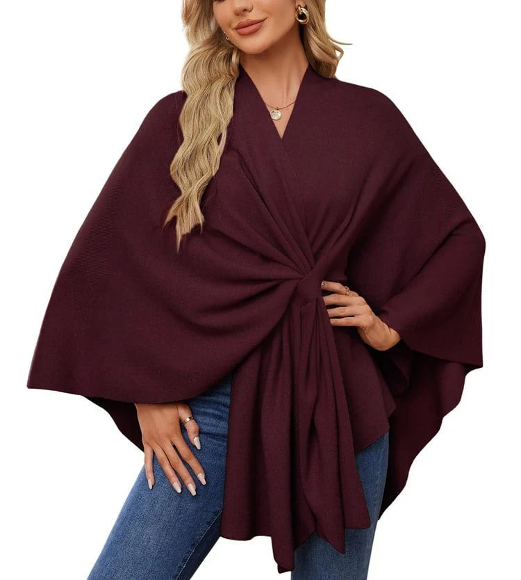Shawl Wraps Open Front Poncho Sweater G60185