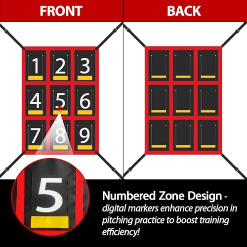 Adjustable Baseball Softball Strike Zone Target Net 19x27 in E48089