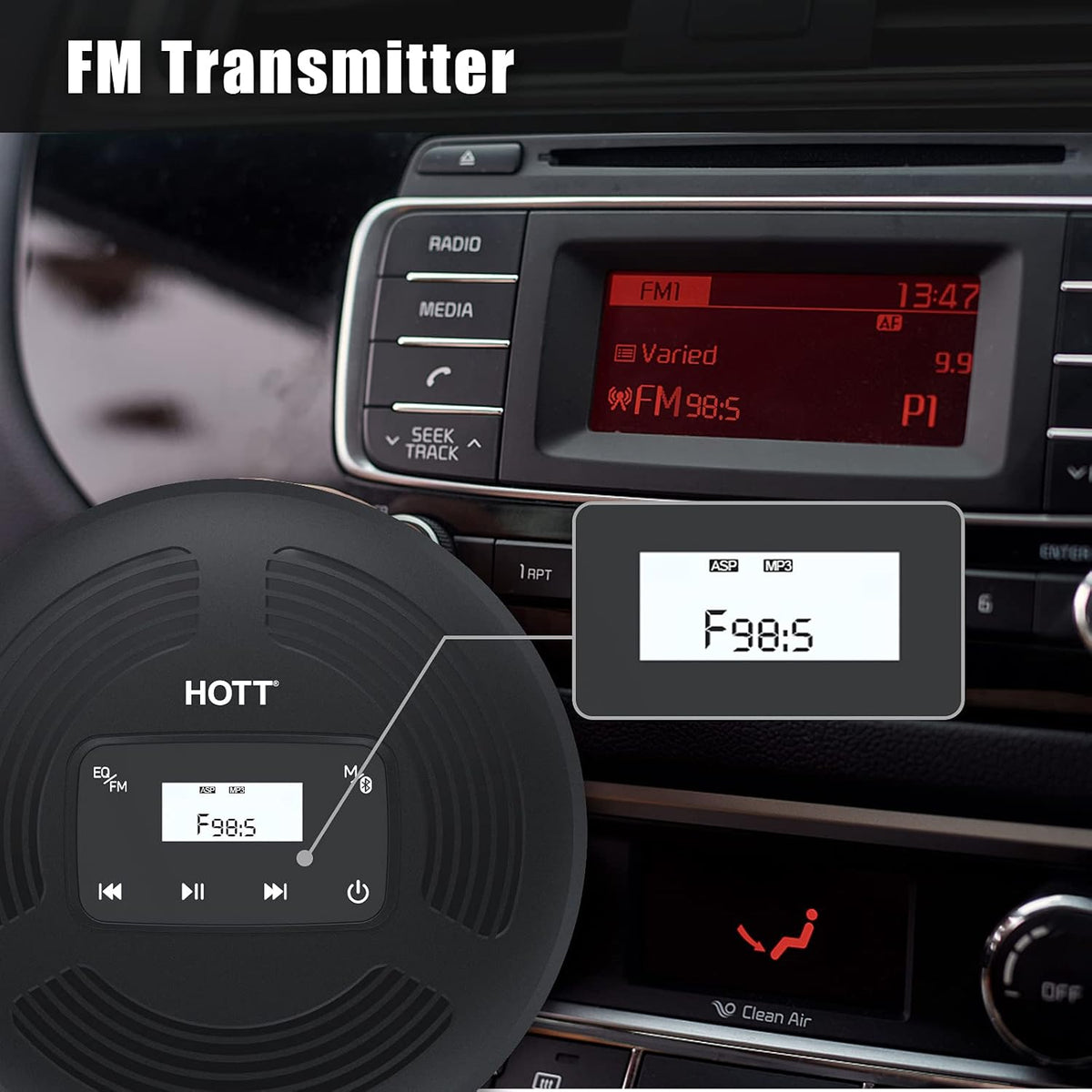 Portable CD Player with Bluetooth 5.0 and FM Transmitter I327