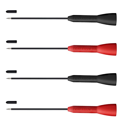 2 Pack 2mm Extended Needle Test Probes, 600V/10A Non-Destructive Multimeter Test Probe A4308
