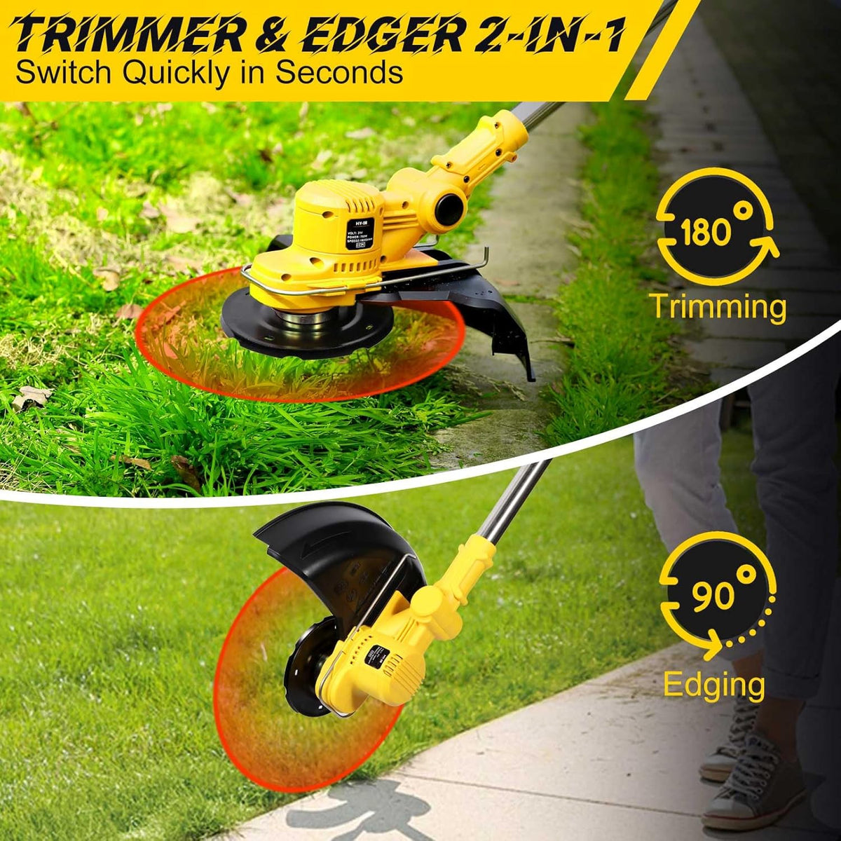 21V Cordless Weed Eater with 2 x 4.0Ah Batteries D264266
