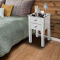 Mirrored Nightstand with 3 Drawers F907176
