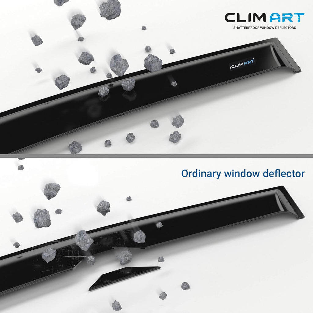 4 pcs Dark Smoke Tape-on Window Deflectors X781337