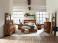 Queen Bed Smokey Walnut and Coffee Bean A688