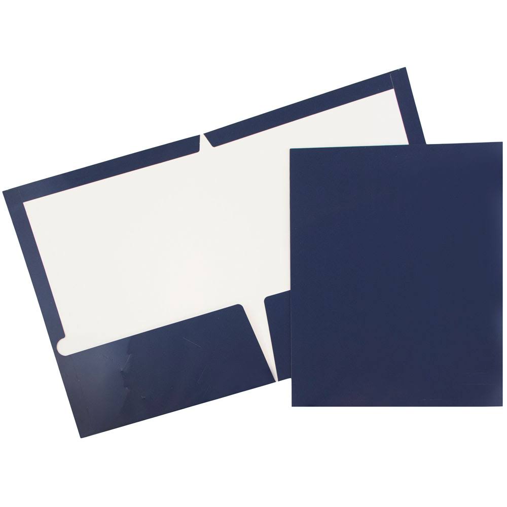 Navy Blue Two Pocket Presentation Folder 50 Pack B285809