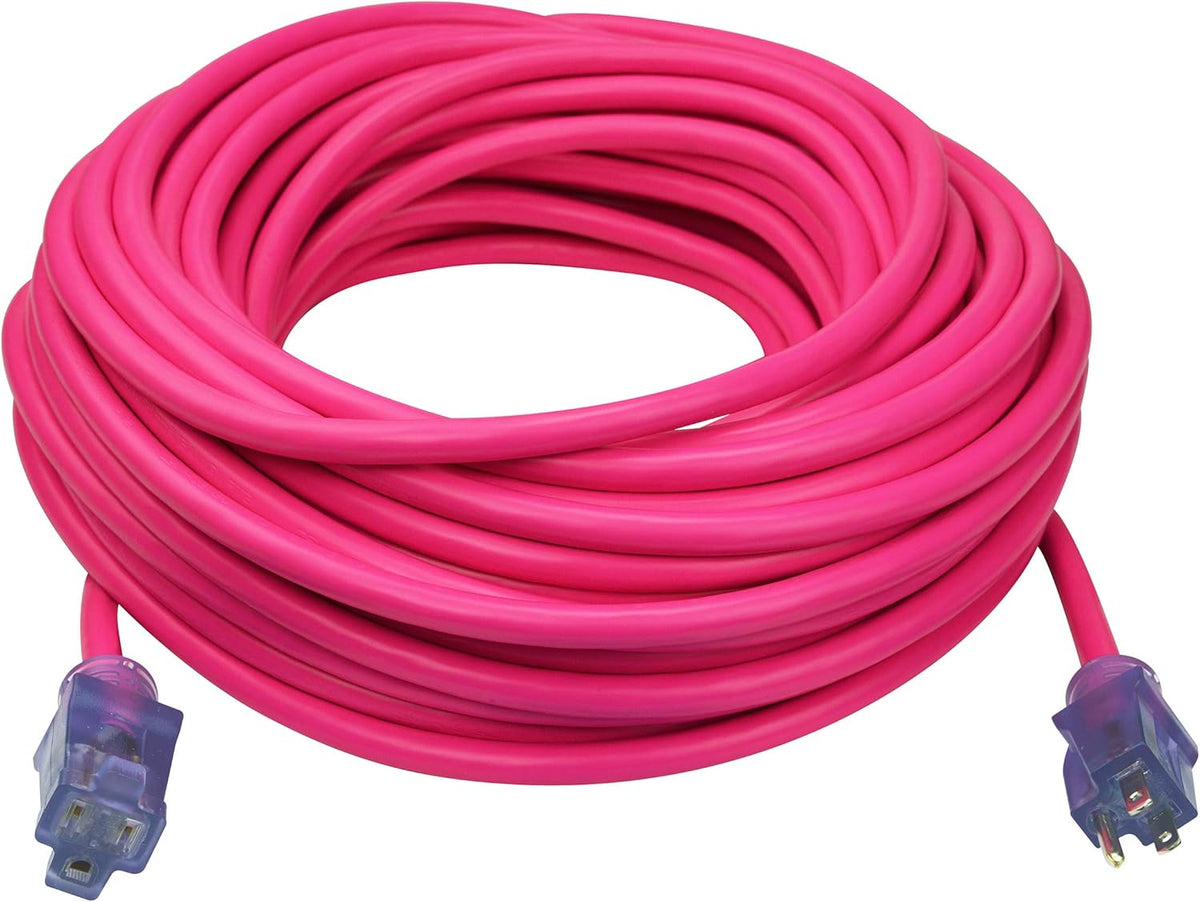 50 ft 12/3 SJTW Heavy Duty Outdoor Extension Cord with 5 Outlet Adapter T89817