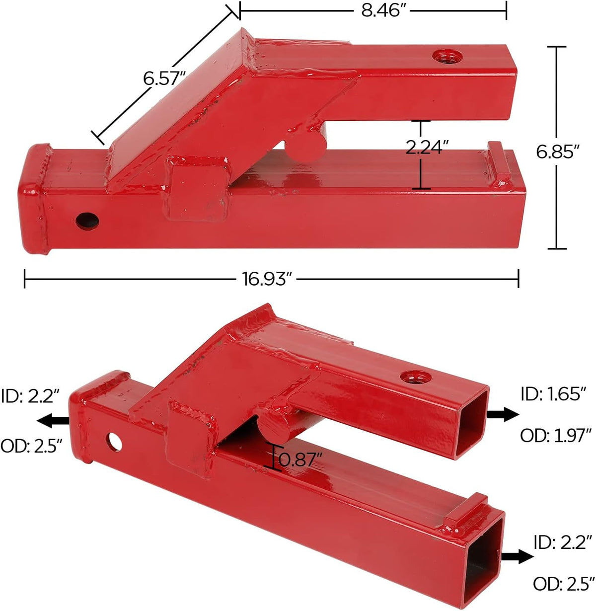 Red Clamp On Trailer Hitch Adapter D986598