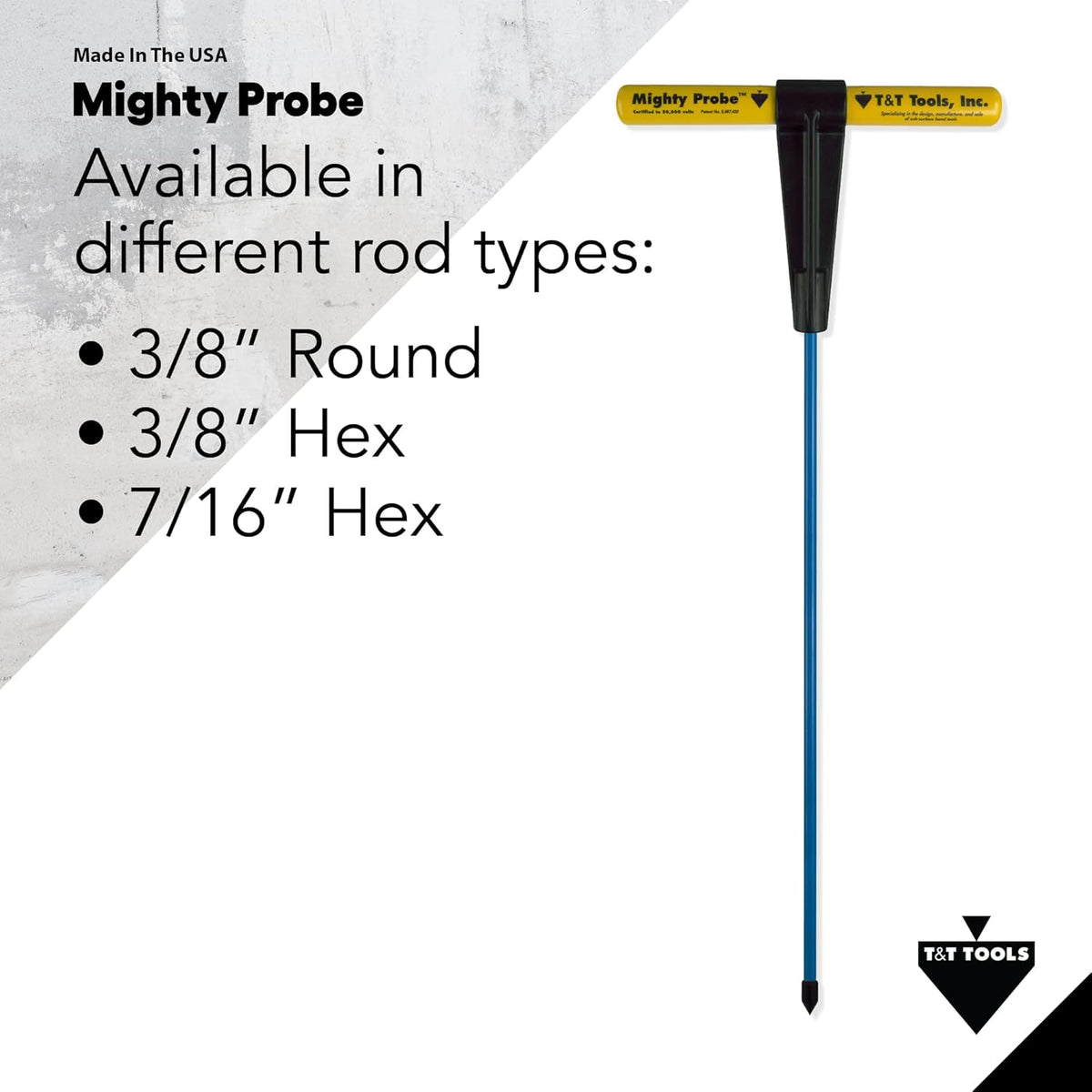 48-Inch Insulated Metal Soil Probe with T-Handle Steel Rod B202168