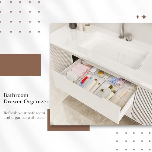 10 Pack Clear Plastic Drawer Organizer Set L8202