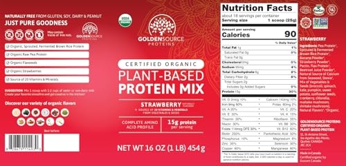 Plant Based Protein Powder with 22 Vitamins & Minerals, 15g of Protein I721
