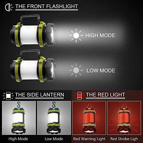 LED Camping Lantern Rechargeable Flashlight 6 Modes P538599