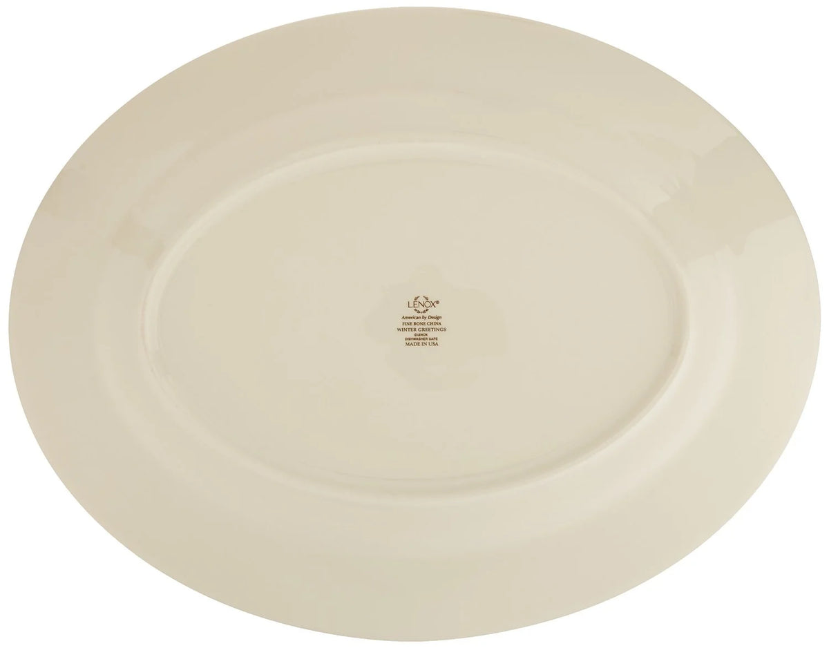 Plaid Oval Platter M4664
